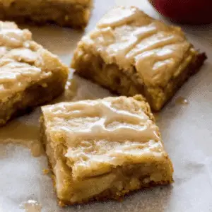 Maple Glazed Apple Blondies