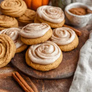 Pumpkin Cookies with Cinnamon Frosting