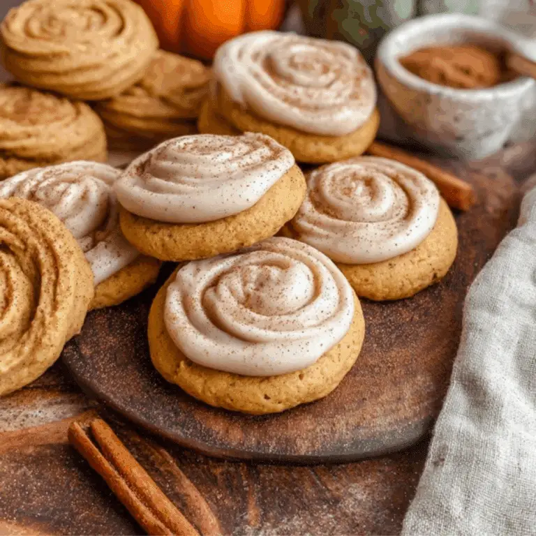 Pumpkin Cookies with Cinnamon Frosting