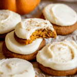 Pumpkin Cookies with Cream Cheese Frosting