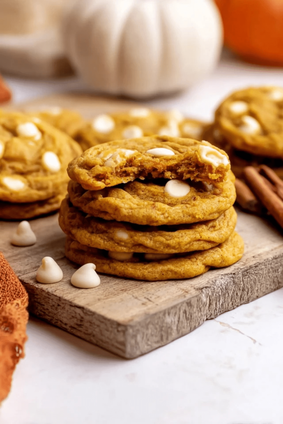 Pumpkin White Chocolate Chip Cookies
