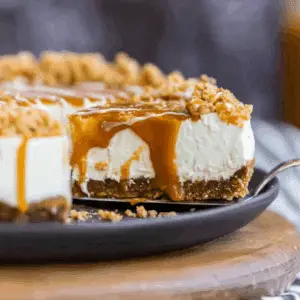 Salted Caramel No Bake Cheesecake