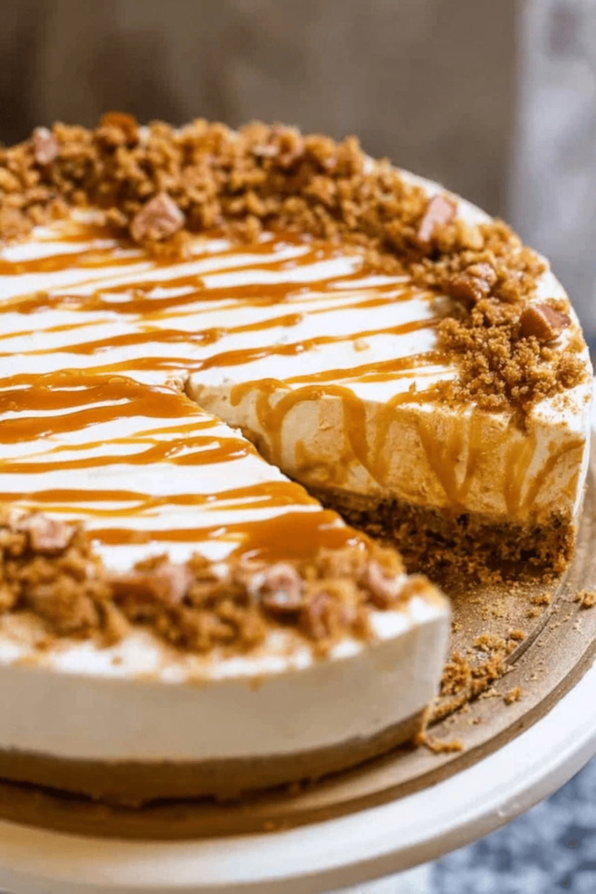Salted Caramel No Bake Cheesecake