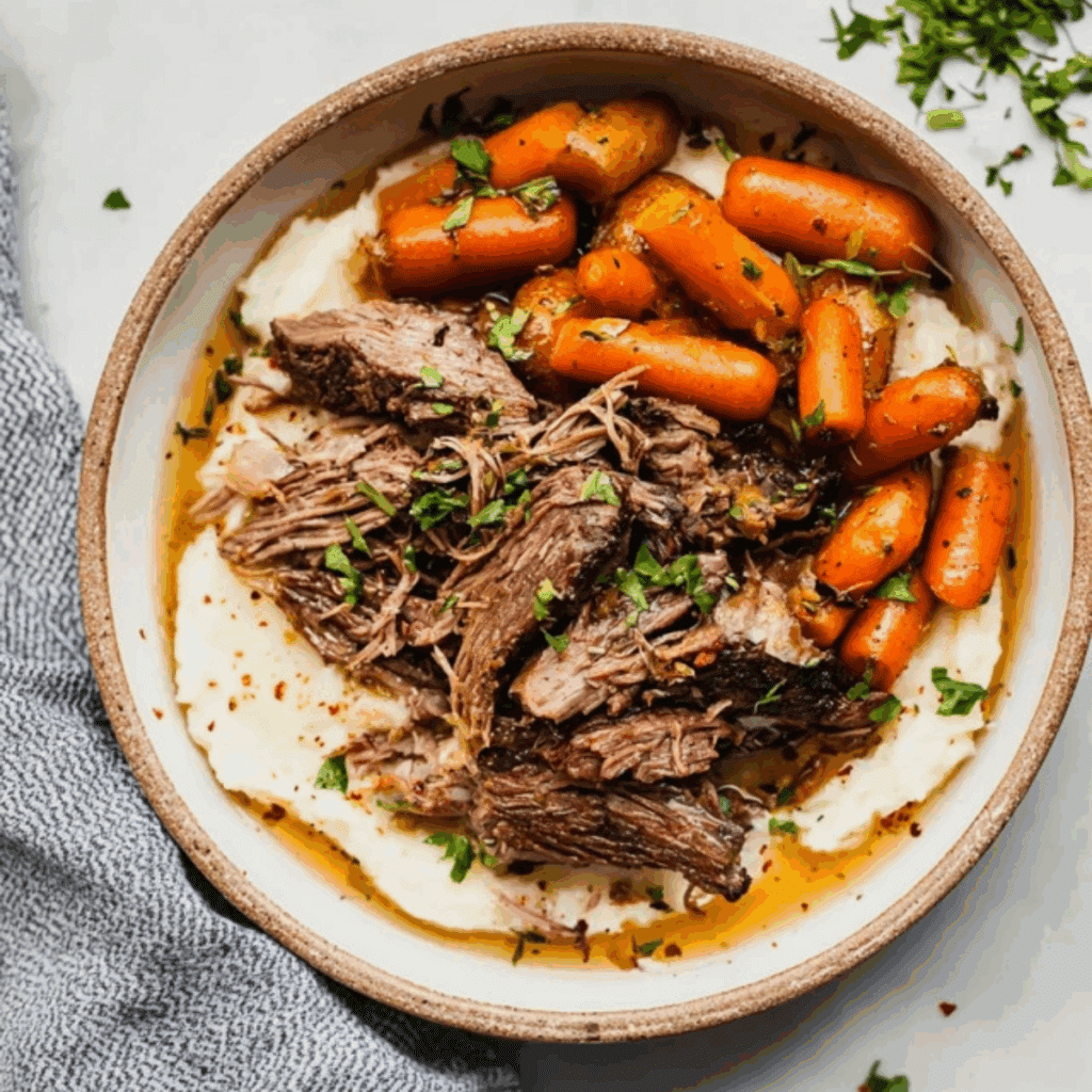 Slow Cooker Garlic Herb Pot Roast