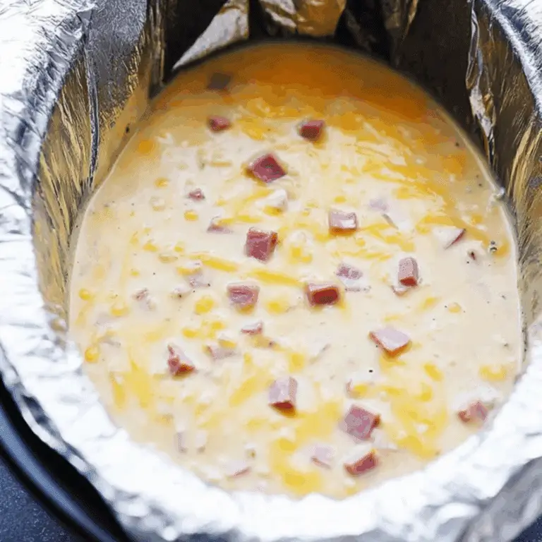 Slow Cooker Ham and Cheese Soup