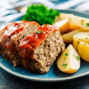Slow Cooker Meatloaf and Potatoes