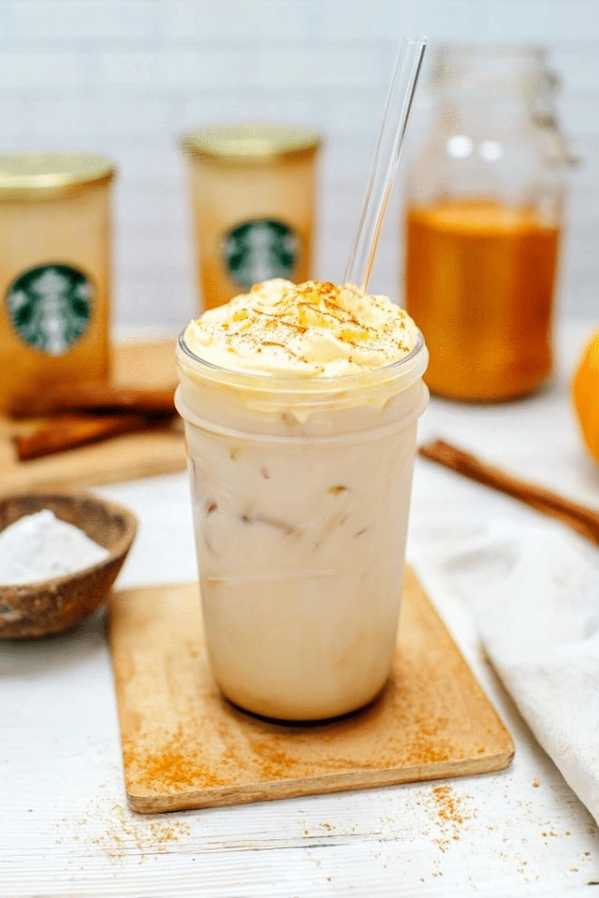 Starbucks Iced Chai with Pumpkin Cream Cold Foam