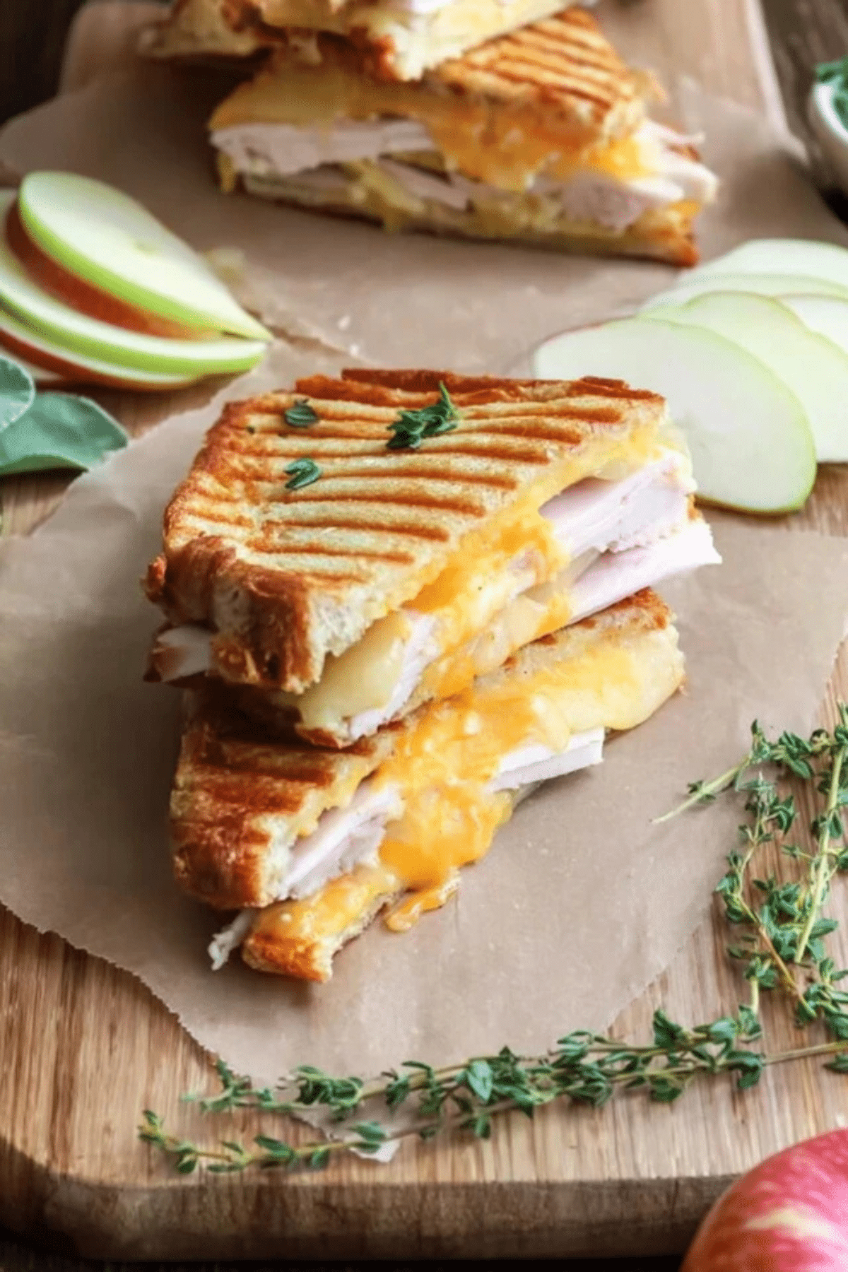 Turkey Apple and Cheddar Panini