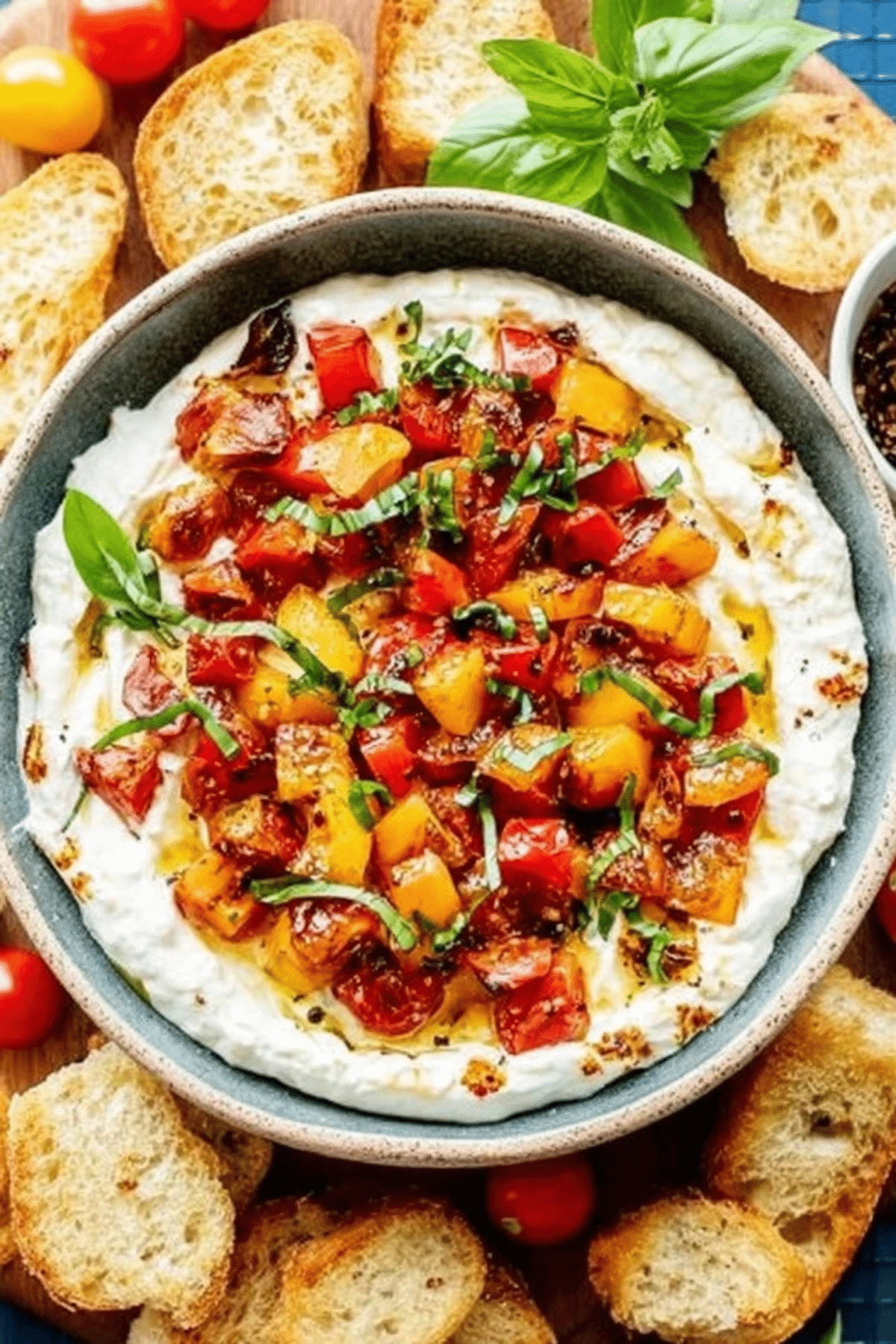 Whipped Feta Bruschetta Dip