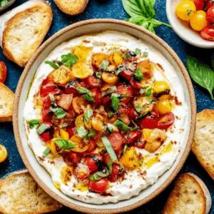 Whipped Feta Bruschetta Dip