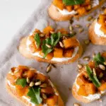 Whipped Goat Cheese Butternut Squash Bruschetta