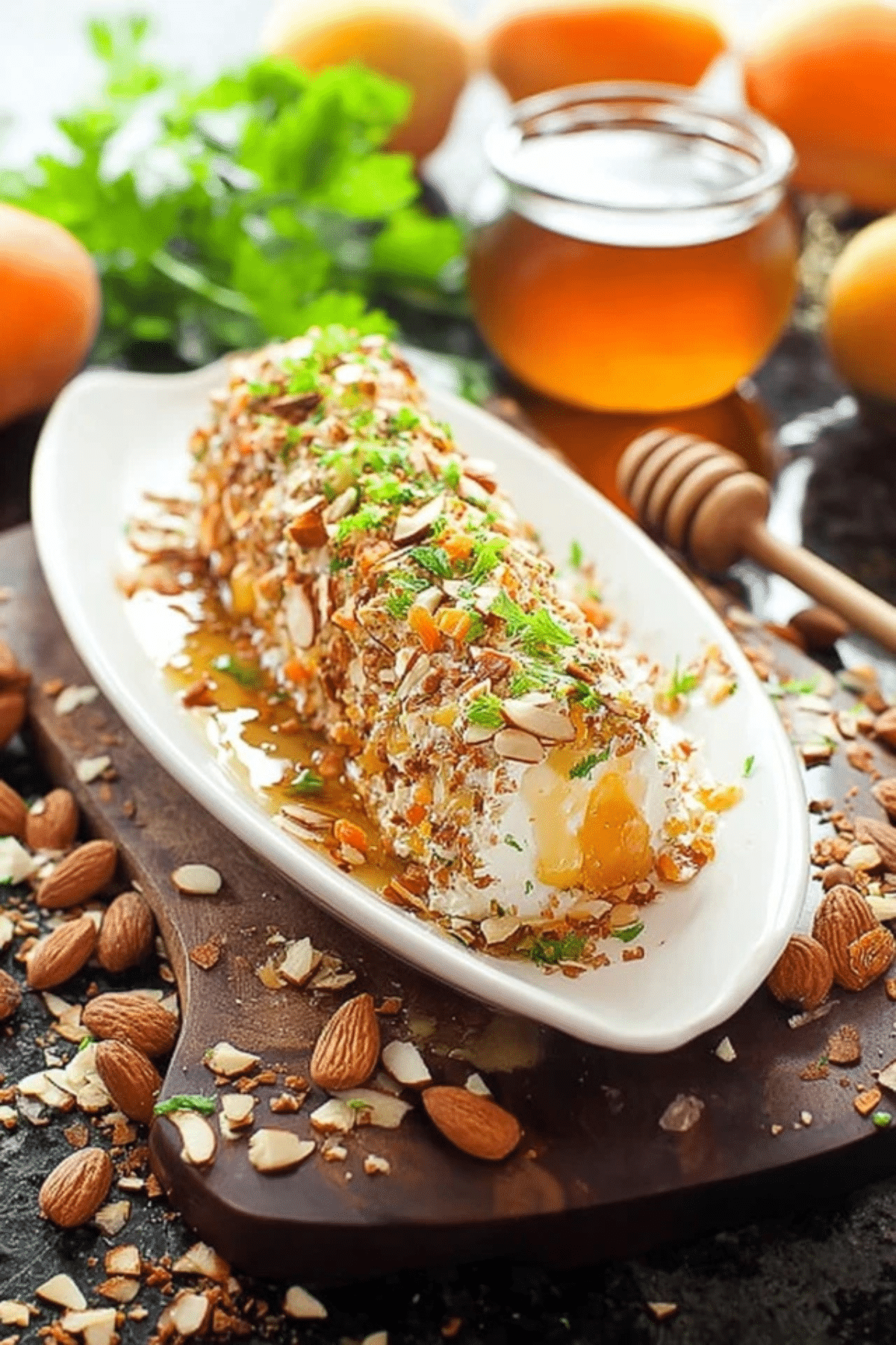 honey apricot and almond goat cheese spread