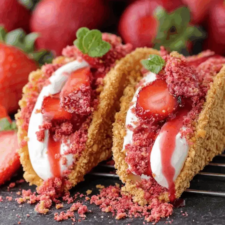 Strawberry Crunch Cheesecake Tacos