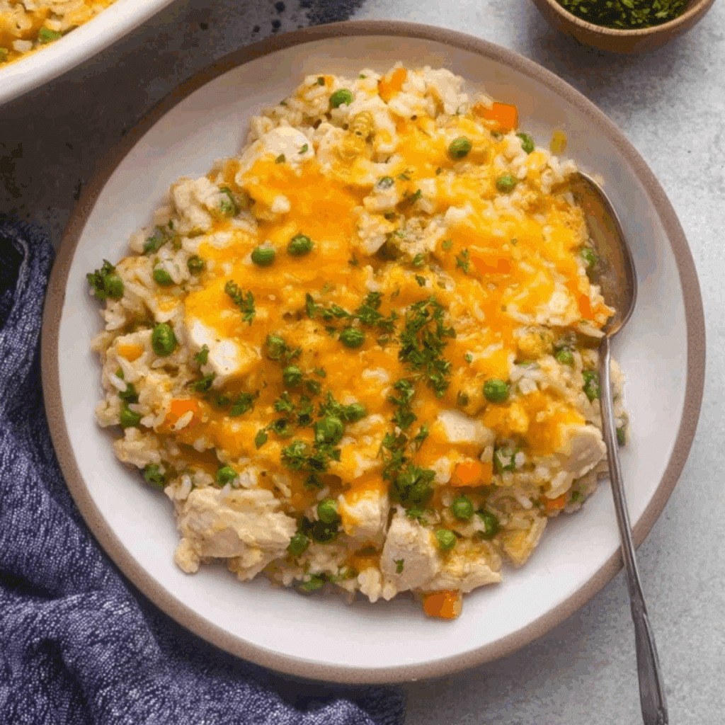 Cheesy Chicken and Rice Casserole