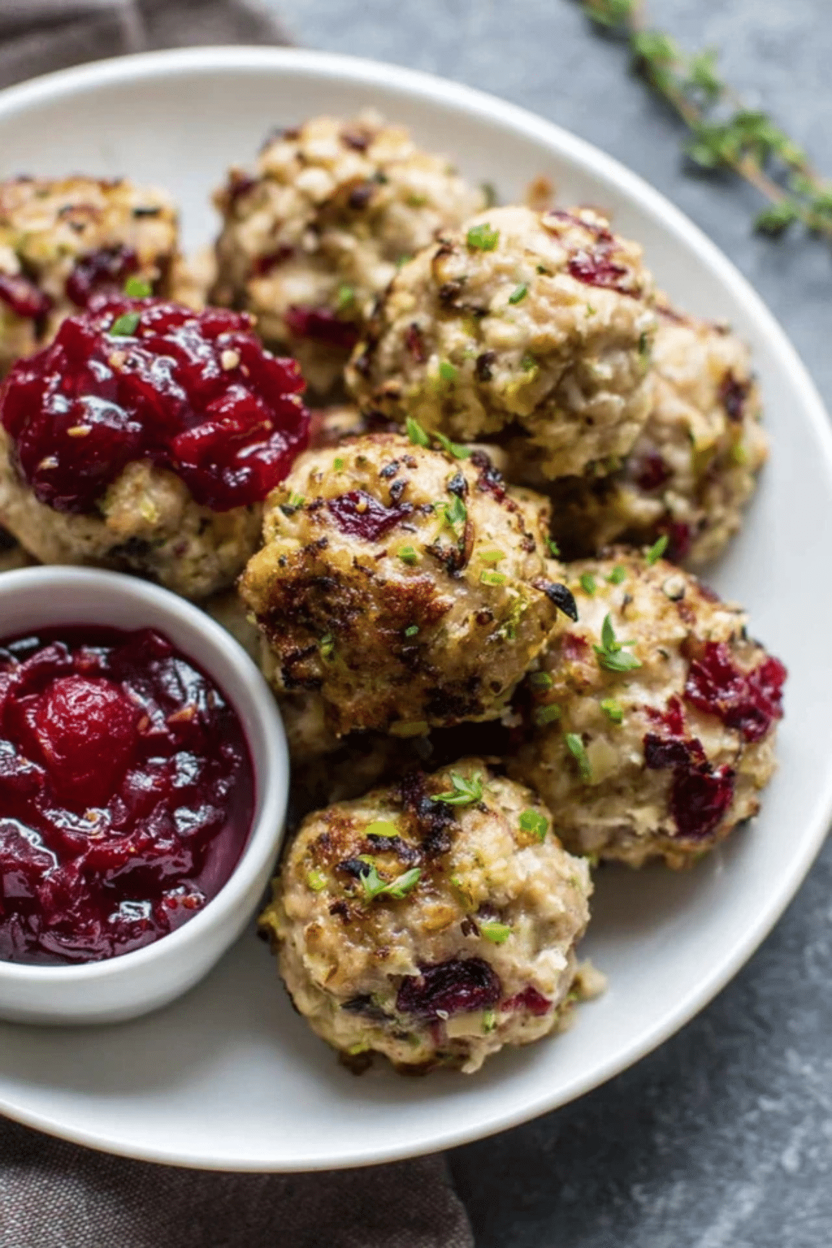 Cranberry Turkey Stuffing Balls