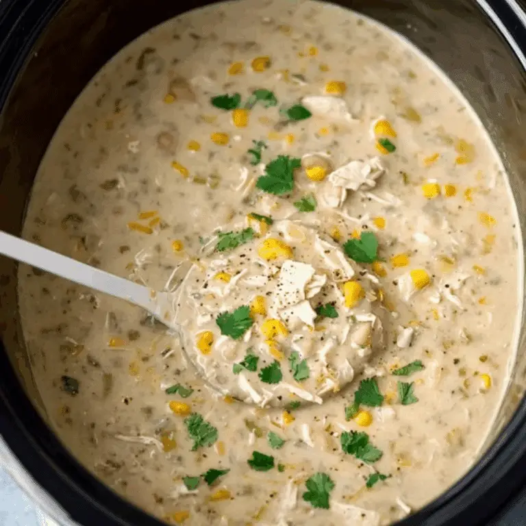 Creamy Crockpot White Chicken Chili