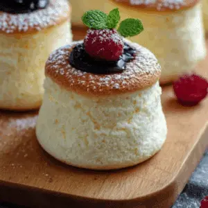 Fluffy Japanese Cotton Cheesecake Cupcakes