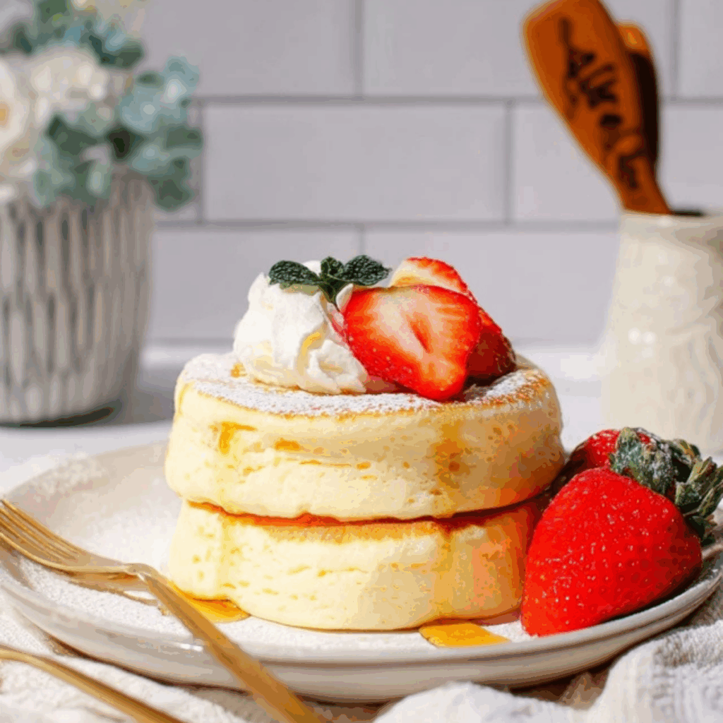 Fluffy Japanese Soufflé Pancakes
