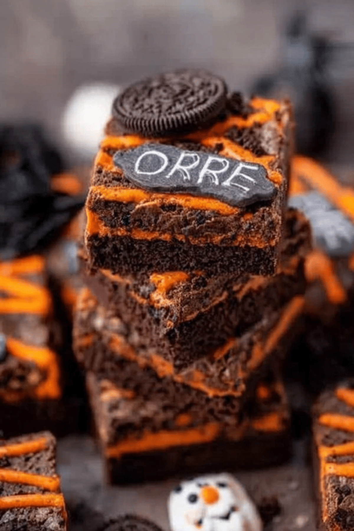 Halloween Oreo Brownies