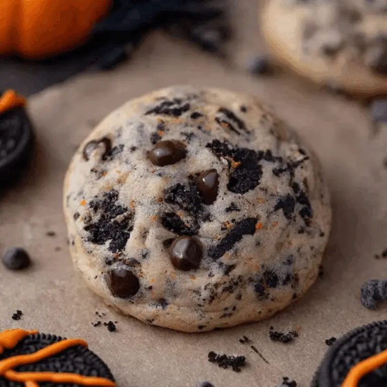 Halloween Oreo Stuffed Chocolate Chip Cookies
