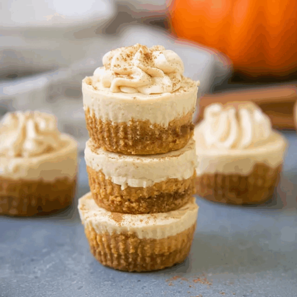 Healthy Pumpkin Cheesecakes