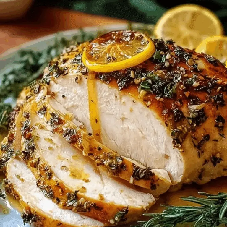 Lemon Garlic Roasted Turkey Breast