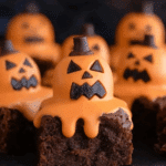 Melted Jack O’ Lantern Brownies