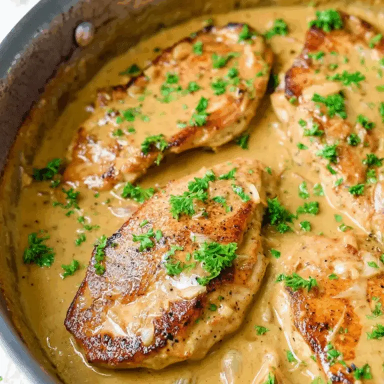 One Pan Creamy Garlic Chicken