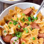 One Pot Cheesy Smoked Sausage Pasta