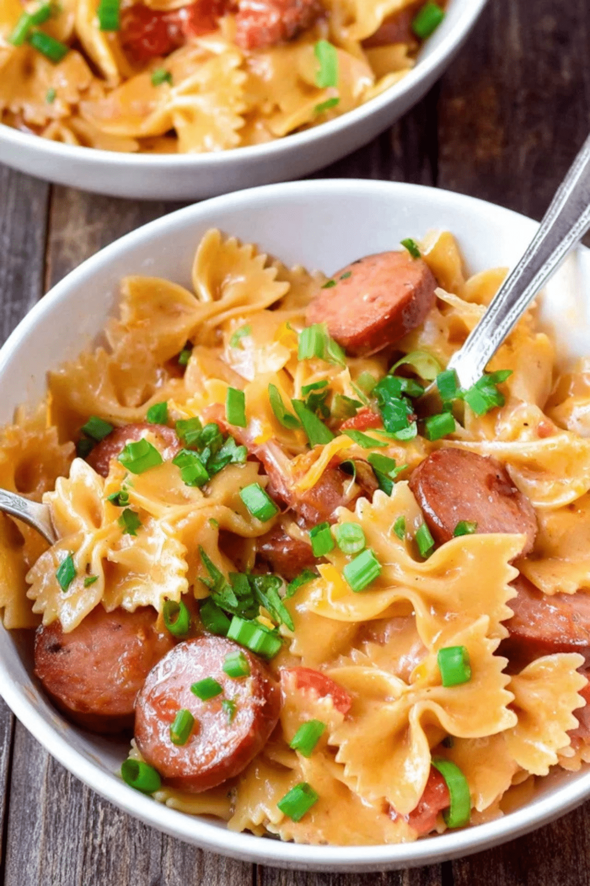 One Pot Cheesy Smoked Sausage Pasta