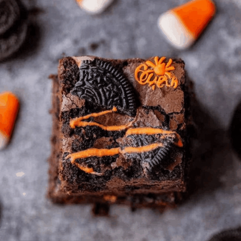 Halloween Oreo Brownies
