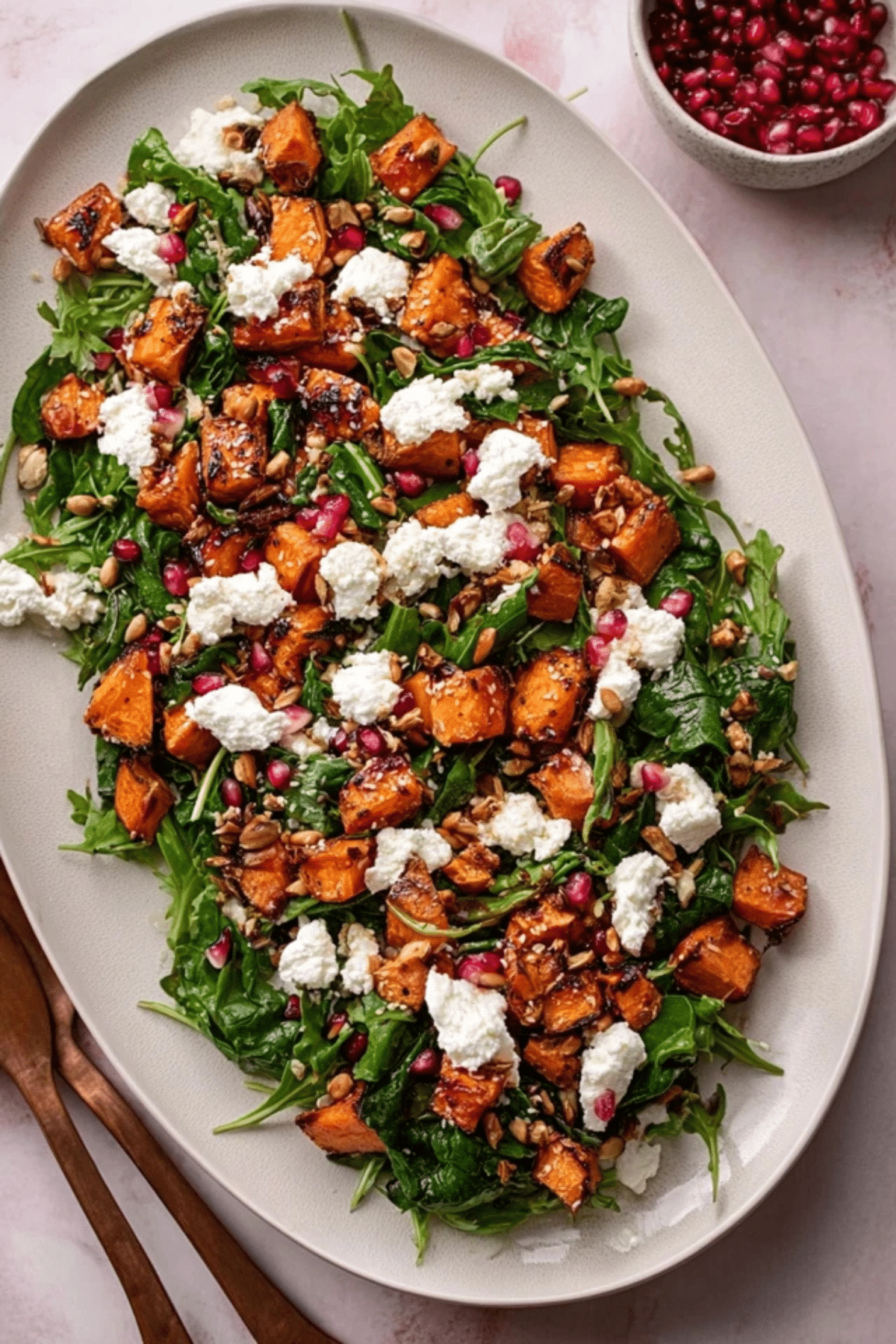 Roasted Sweet Potato Goat Cheese Salad