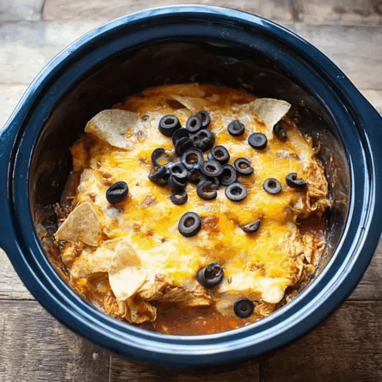 Slow Cooker Chicken Enchilada Casserole