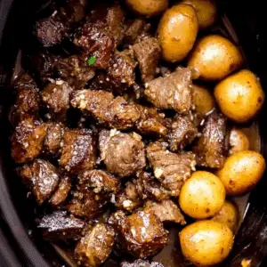 Slow Cooker Garlic Butter Beef Bites