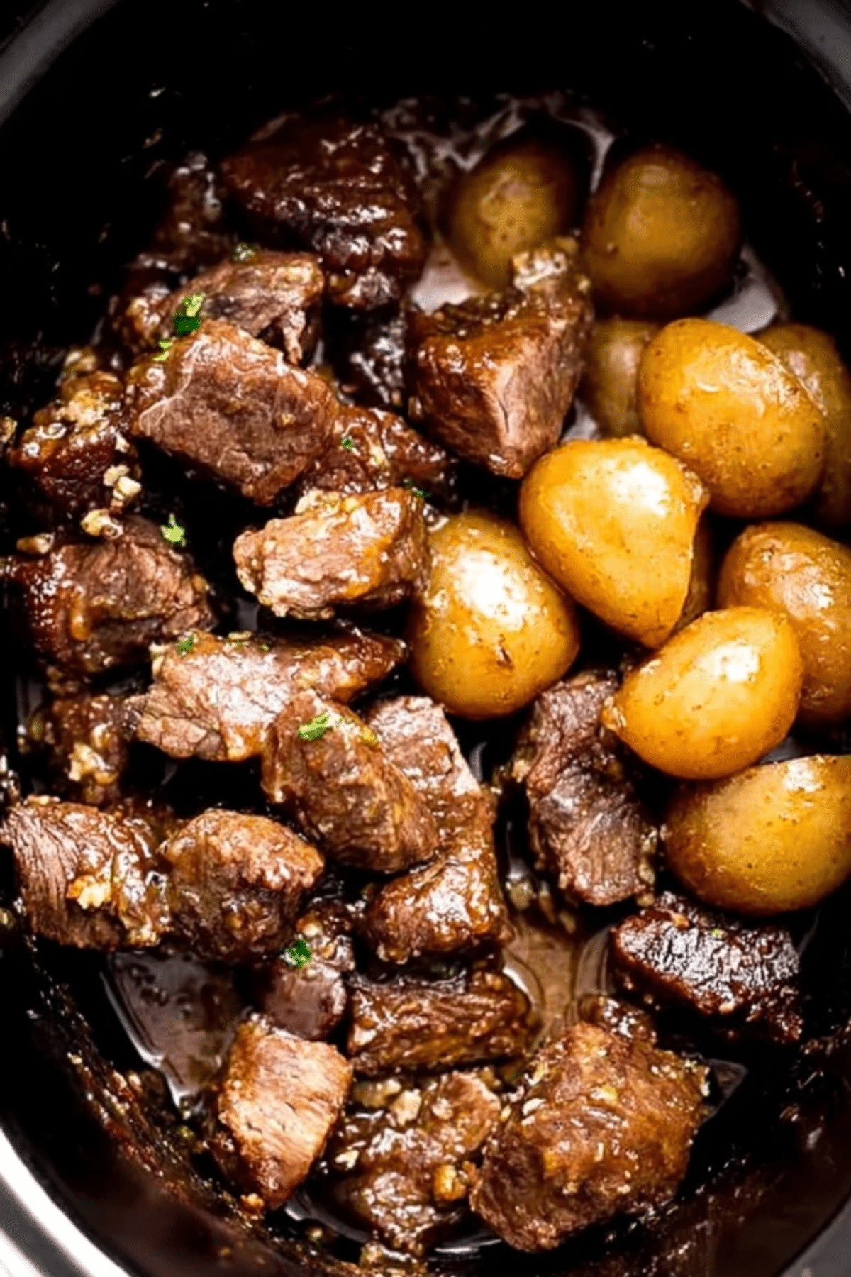 Slow Cooker Garlic Butter Beef Bites