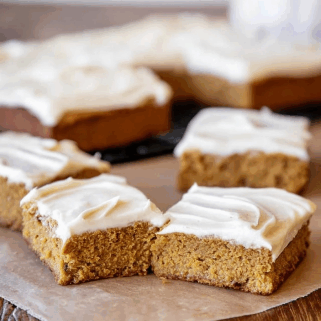 Sourdough Pumpkin Bars with Cinnamon Cream Cheese Frosting