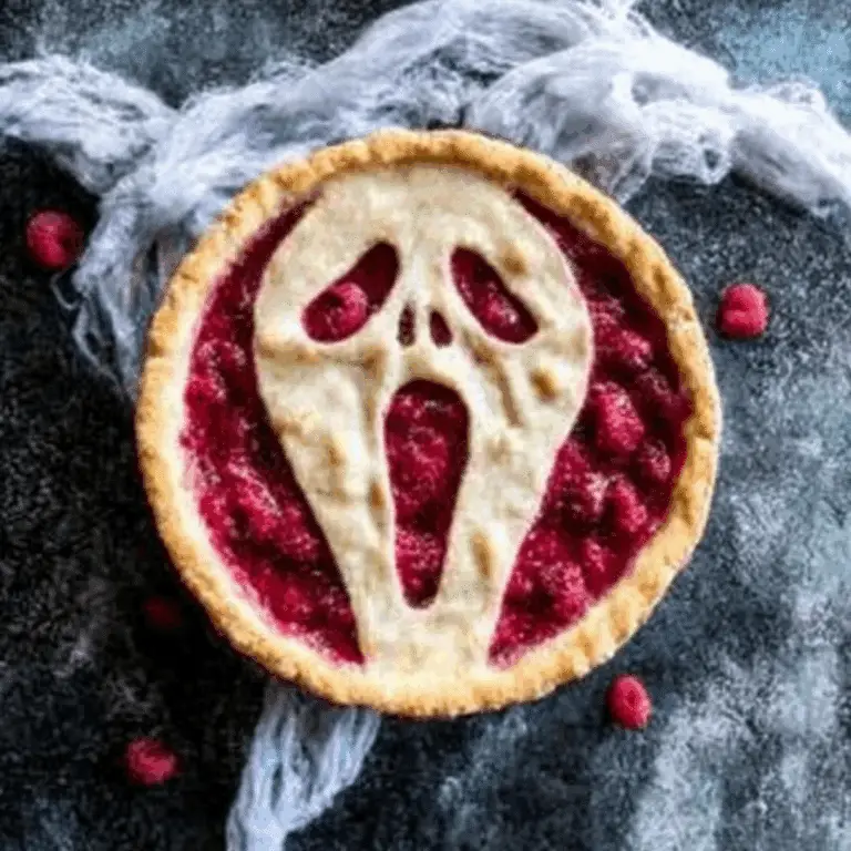Spooky Halloween Scream Raspberry Pie