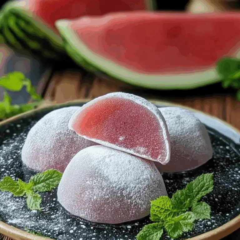 Watermelon Mochi
