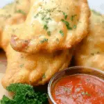 chicken alfredo air fryer calzones