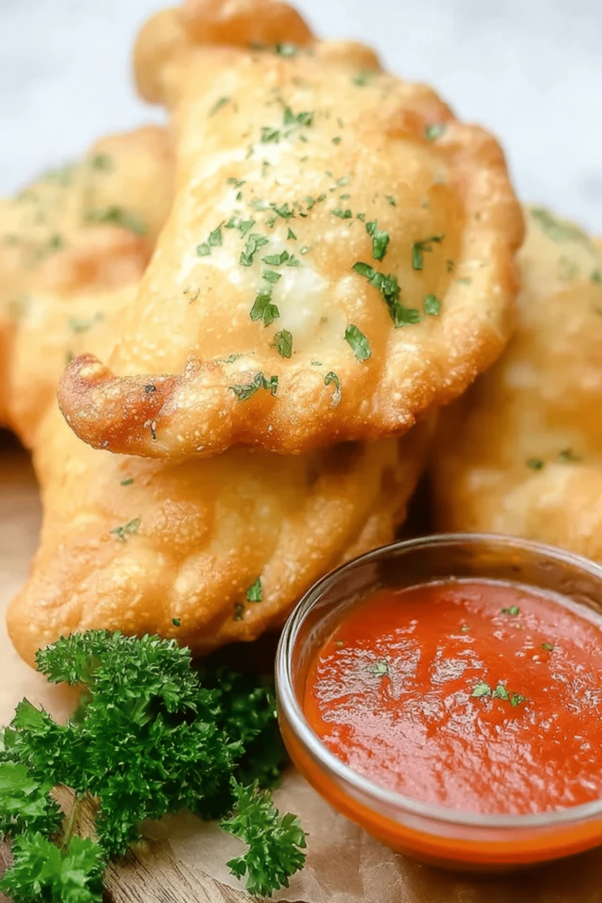 chicken alfredo air fryer calzones