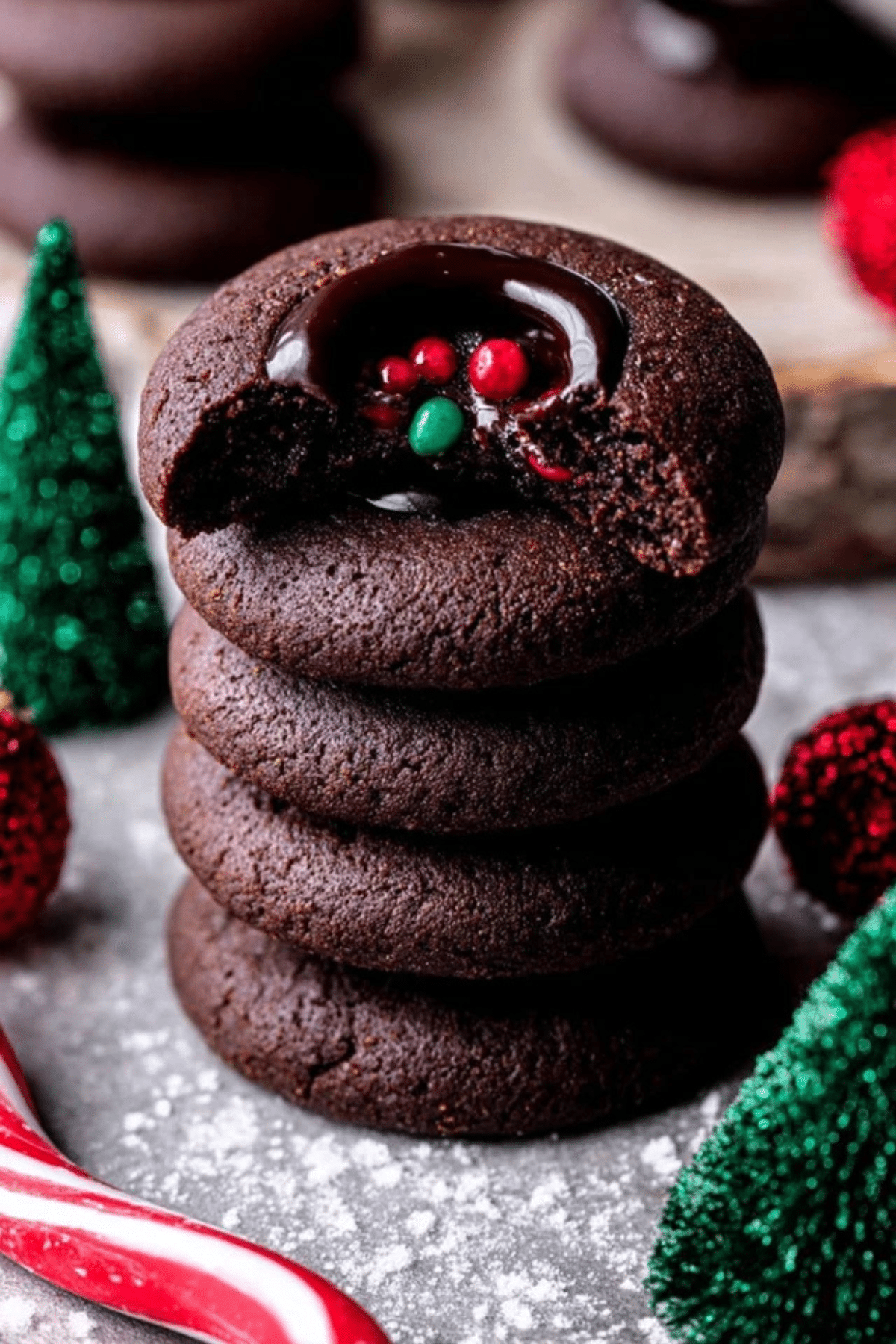 Chocolate Thumbprint Cookies