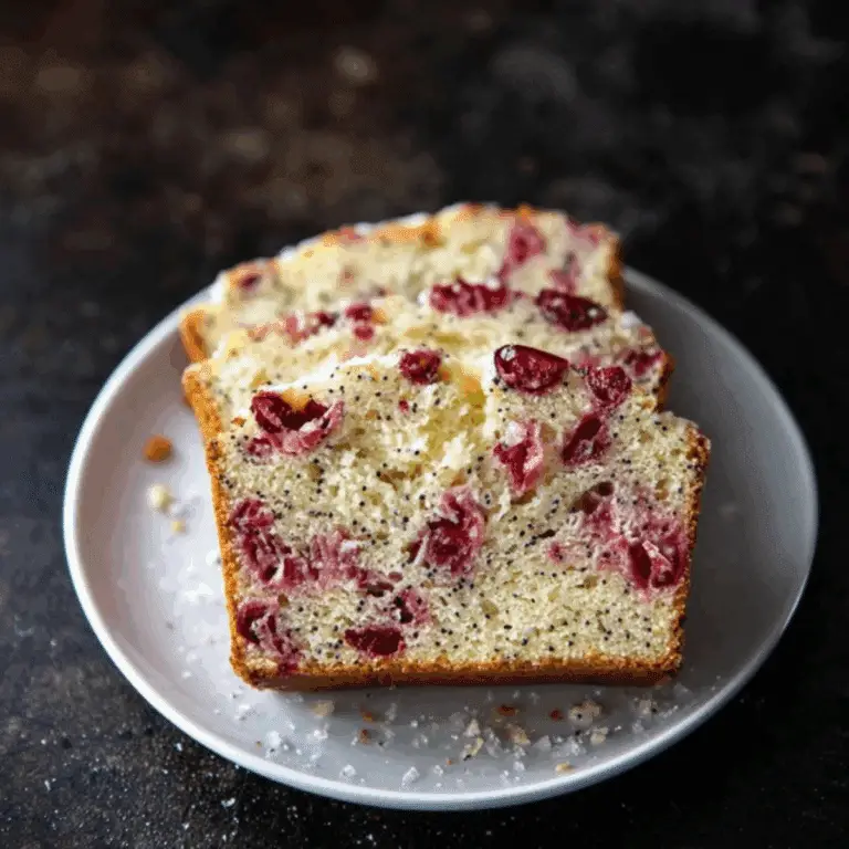 Cranberry Lemon Poppyseed Loaf