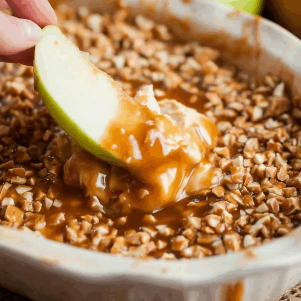 Cream Cheese Caramel Apple Dip with Toffee Bits (1)