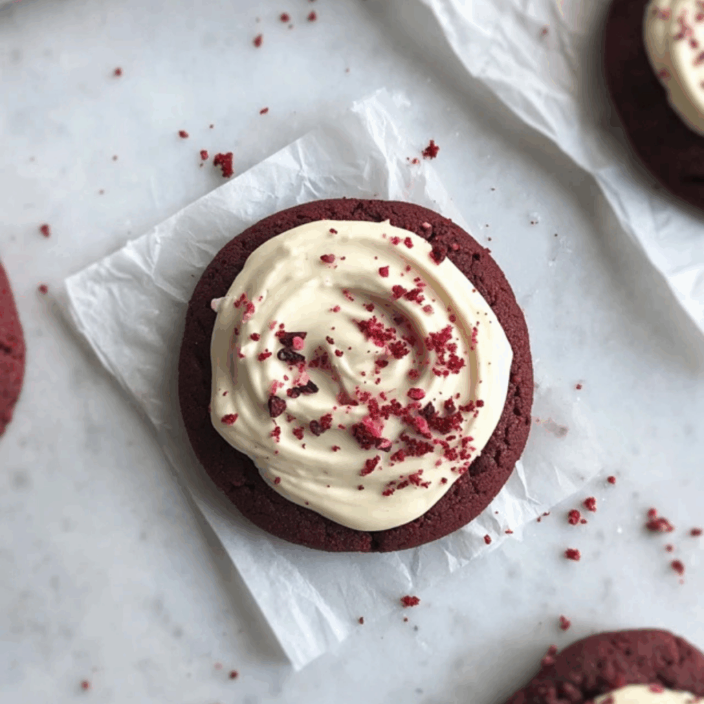 Crumbl Copycat Red Velvet Cookies (1)