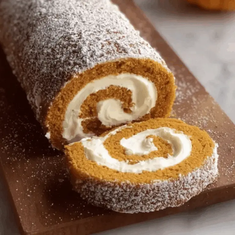 Fall Pumpkin Spice Roll Cake