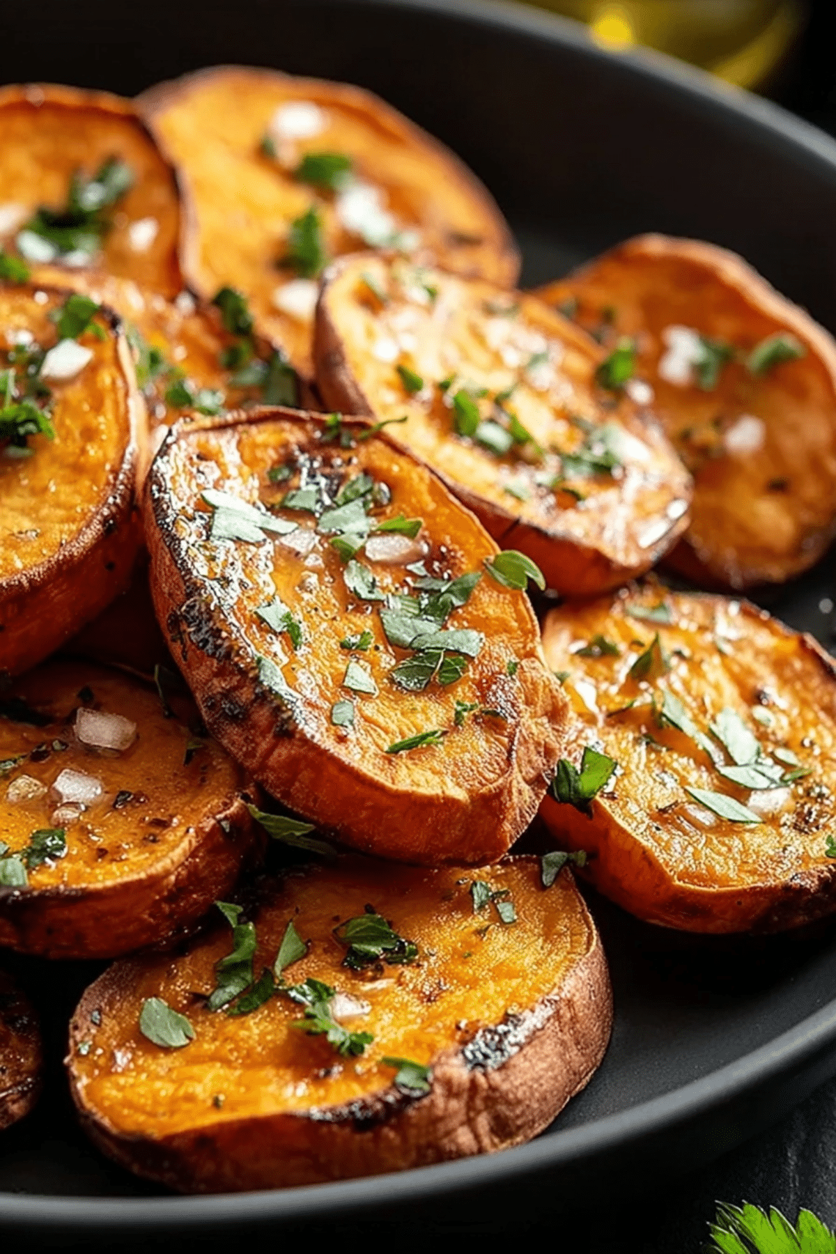 Garlic Butter Roasted Sweet Potatoes