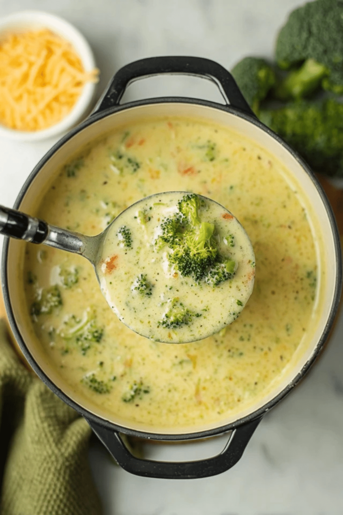 High Protein Broccoli Cheddar Soup