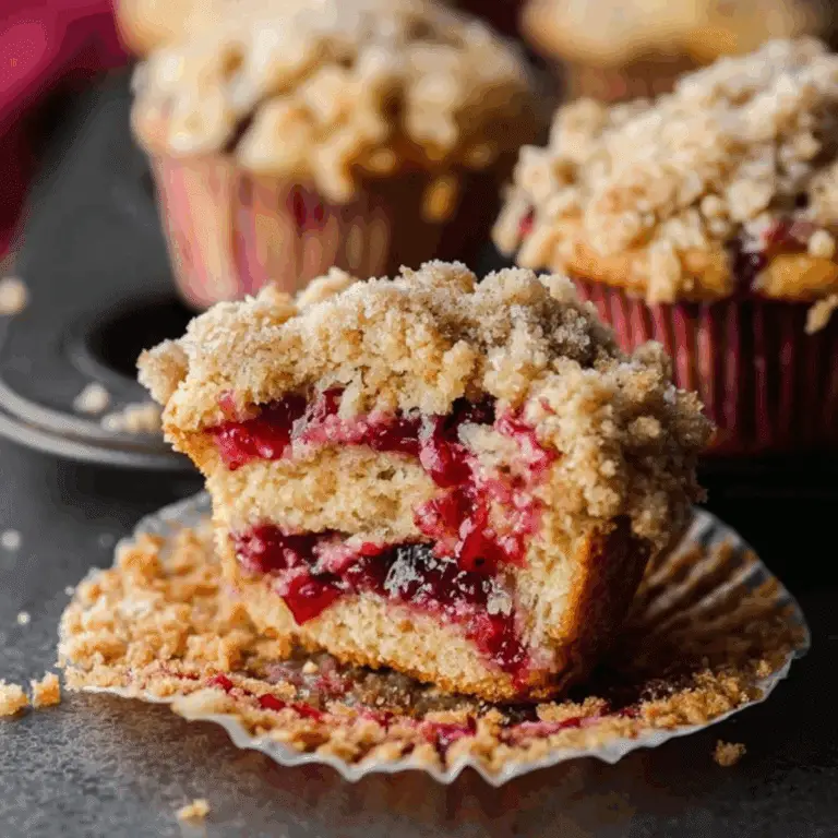 Leftover Cranberry Sauce Coffee Cake Muffins