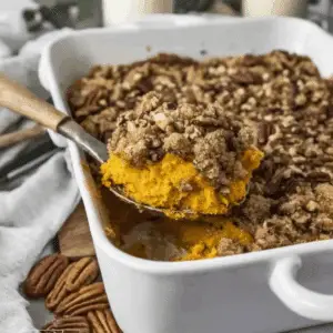Old Fashioned Sweet Potato Casserole With Pecan Topping