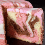 Pink marble cake